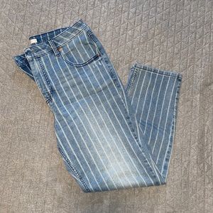 NWOT striped mom jeans !!